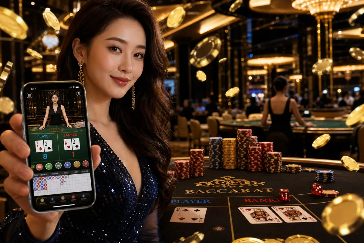 dk85 Live Dealer Baccarat ဂိမ်းကစားနေသည်